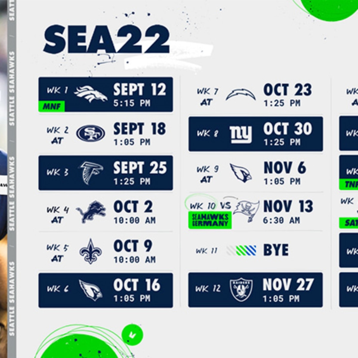 Seattle Seahawks Schedule 2022 Athlon Sports