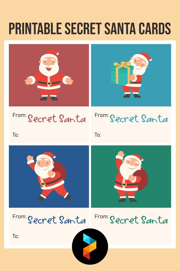 Secret Santa Cards 10 Free PDF Printables Printablee