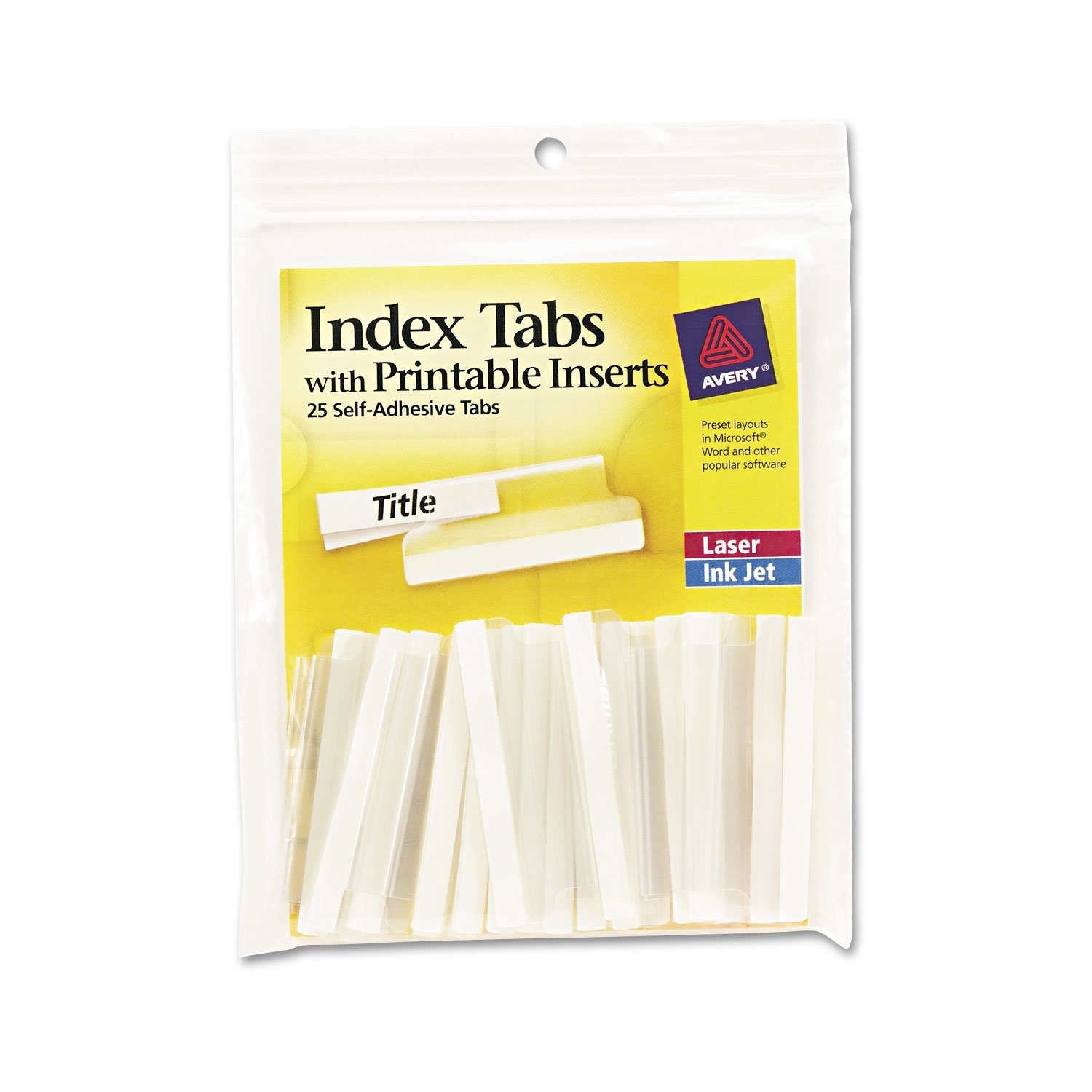 Self Adhesive Index Tabs 2 25 Pkg White Inserts Clear Tabs Amazon de Stationery Office Supplies
