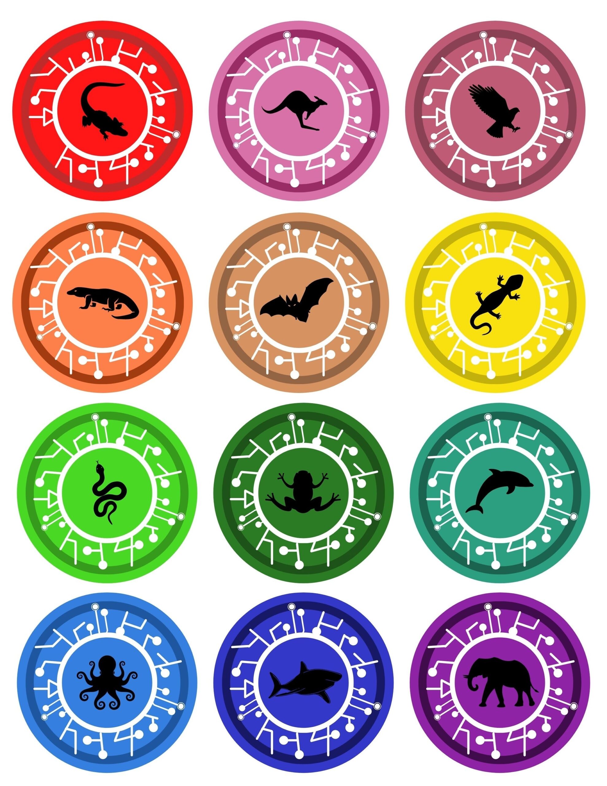 Set Of 48 creature Power Discs inspired 2 5 PRINTABLE PDF Digital Download Etsy Ireland