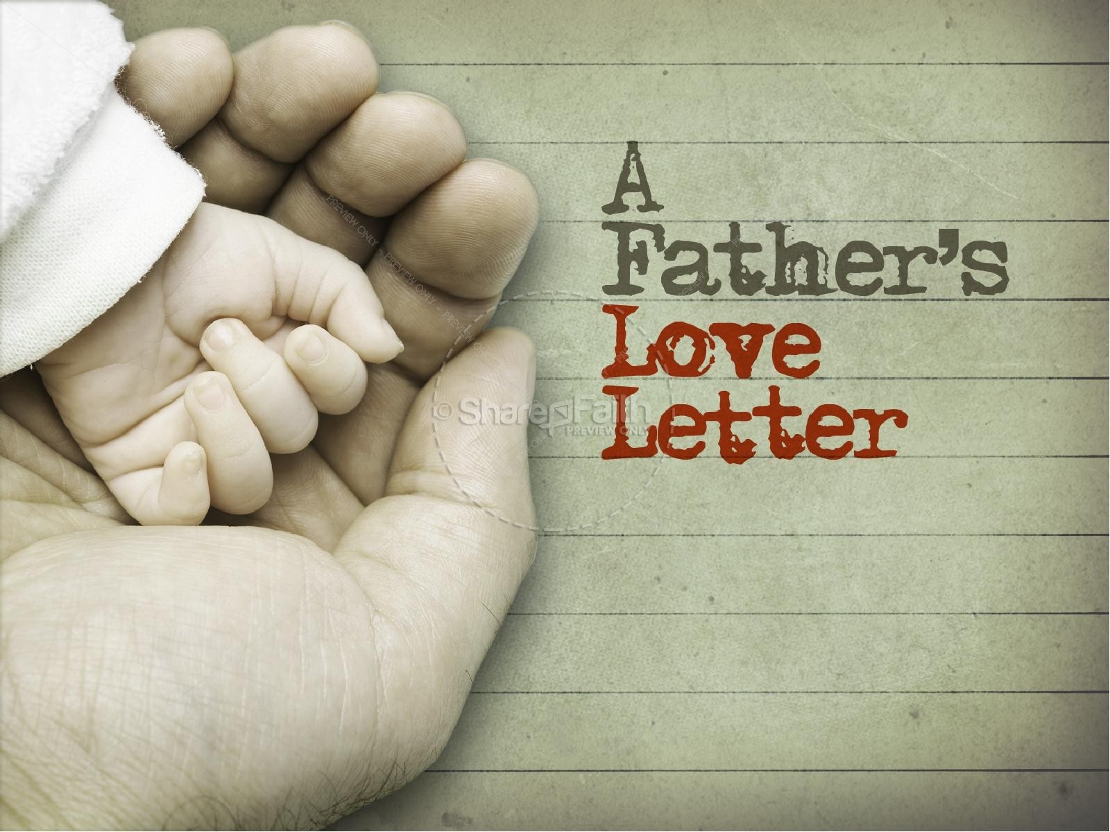 ShareFaith Media Father Love Letter PowerPoint Templates ShareFaith Media