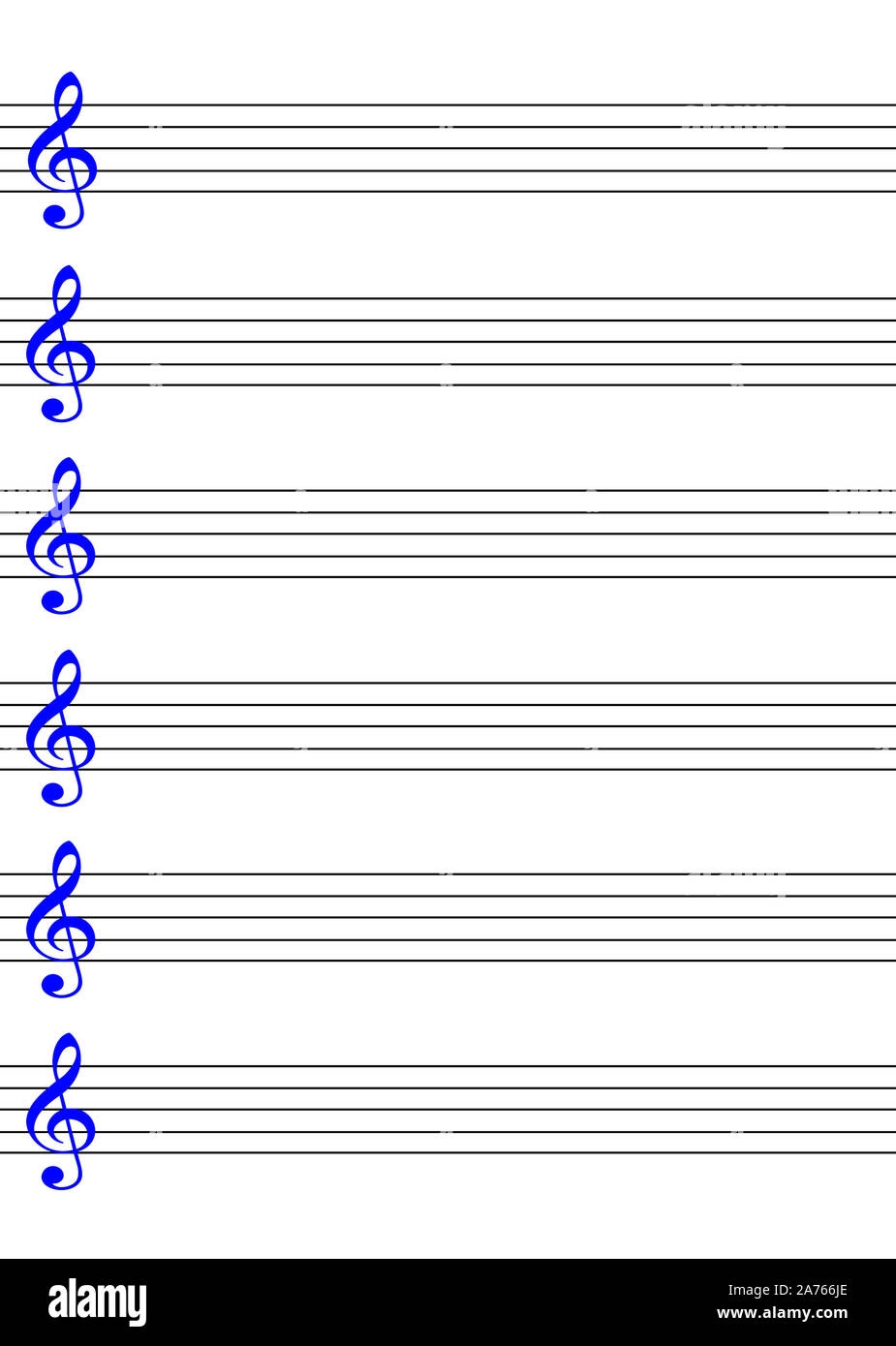 Sheet Music Paper With Violin Key Stock Photo Alamy Worksheets Library