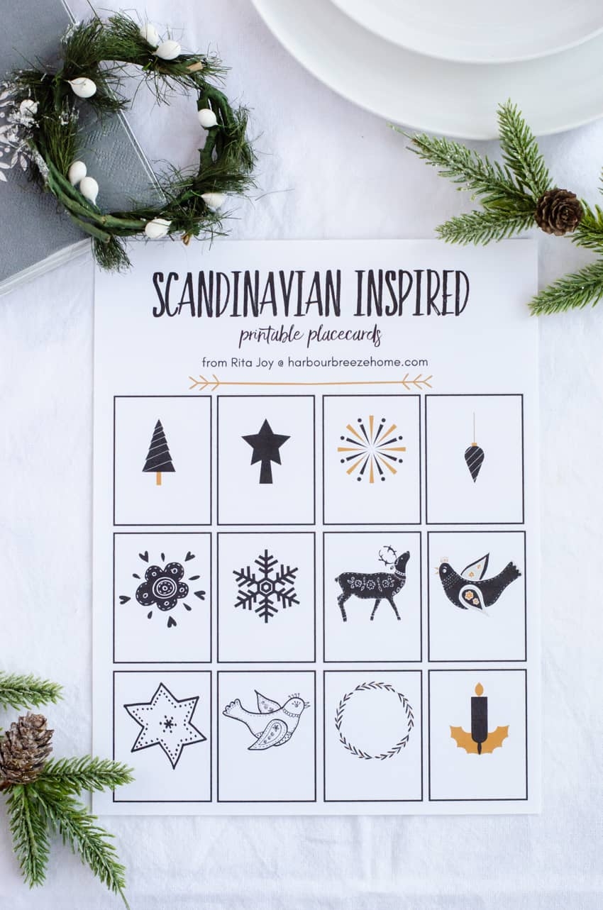 Free Printable Christmas Place Cards