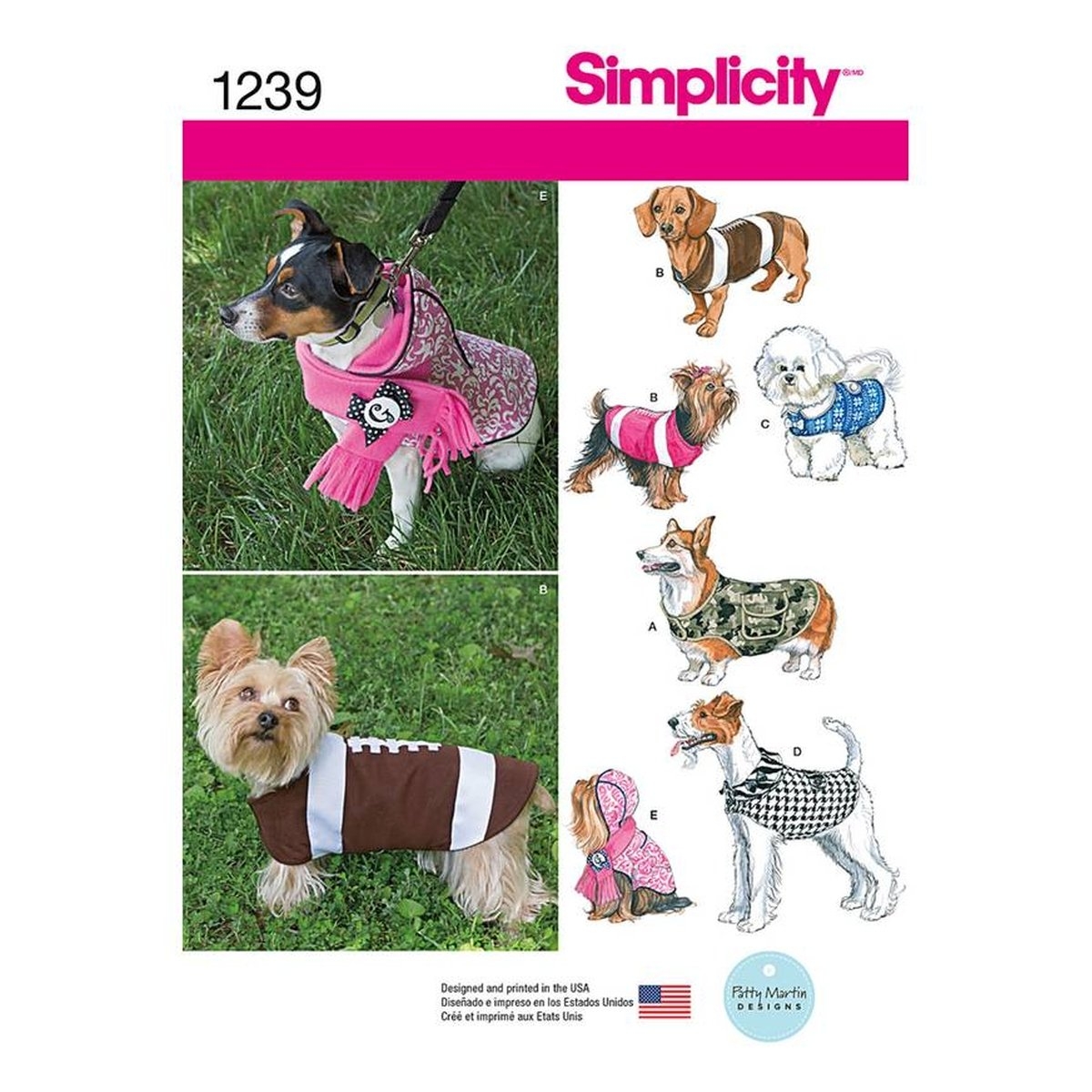 Simplicity Dog Coat Pattern 1239 Hobbycraft