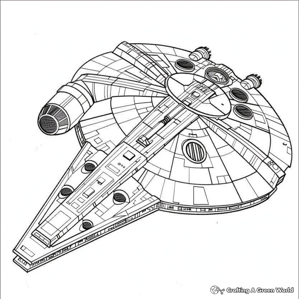 Spaceship Coloring Pages Free Printable 