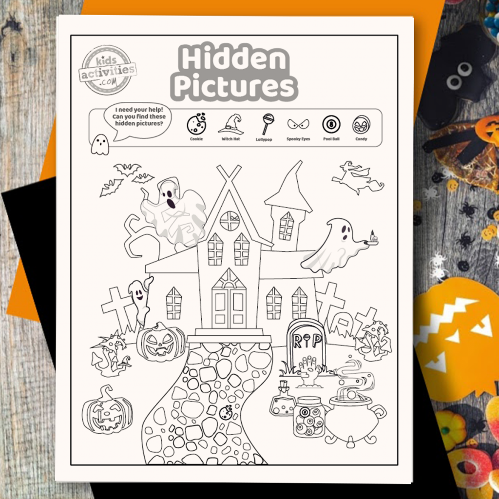 Spooktacular Halloween Hidden Pictures Printable Too Adorable Worksheets Library