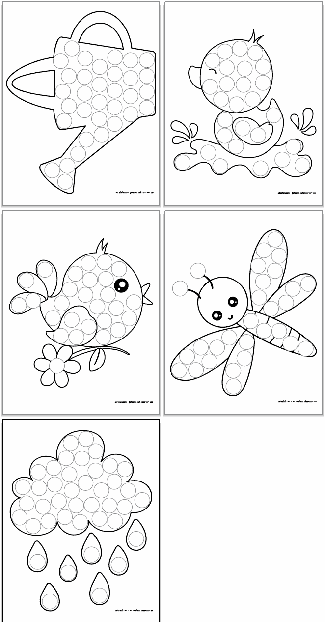 Spring Dot Painting Pages The Artisan Life