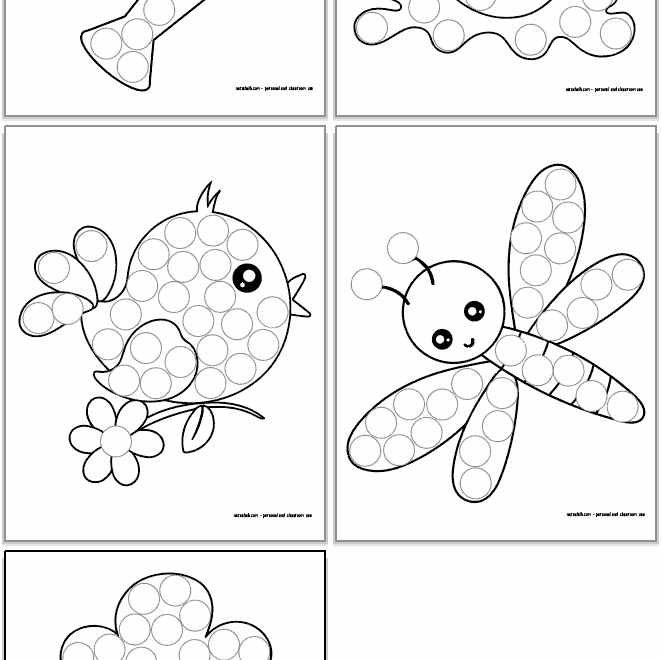 Spring Dot Painting Pages The Artisan Life