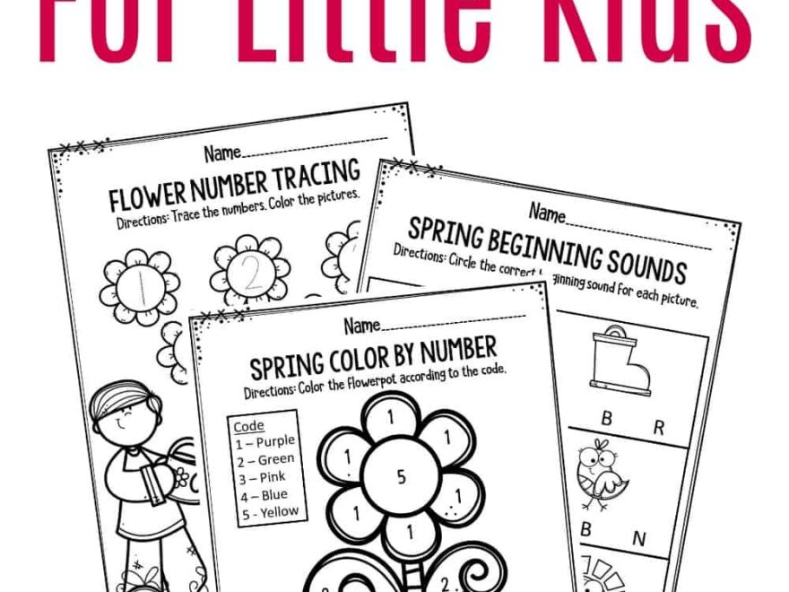 Spring Printable Preschool Worksheets The Keeper Of The Memories