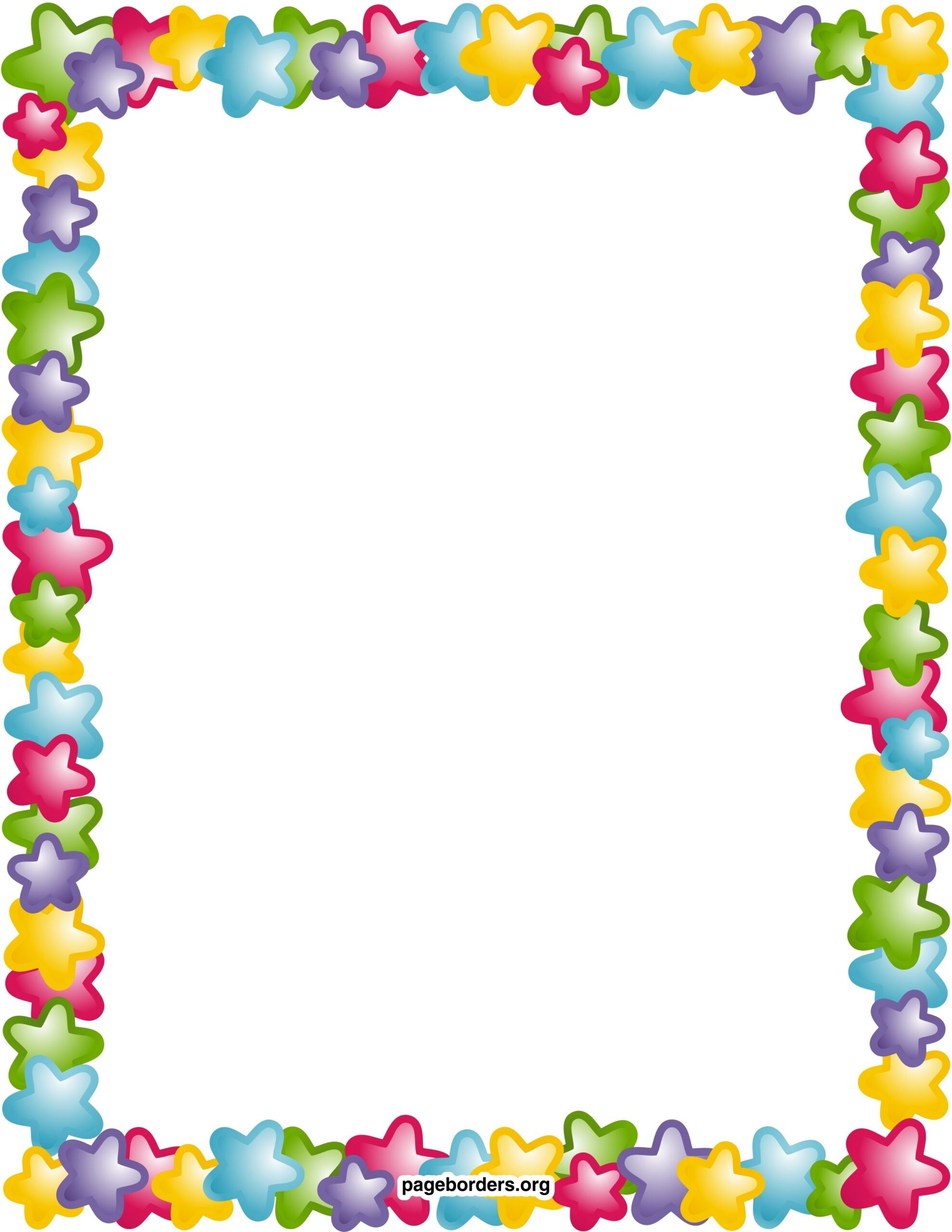 Star Border 6 Free PDF Printables Printablee