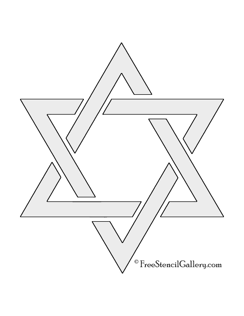 Star Of David Stencil Free Stencil Gallery