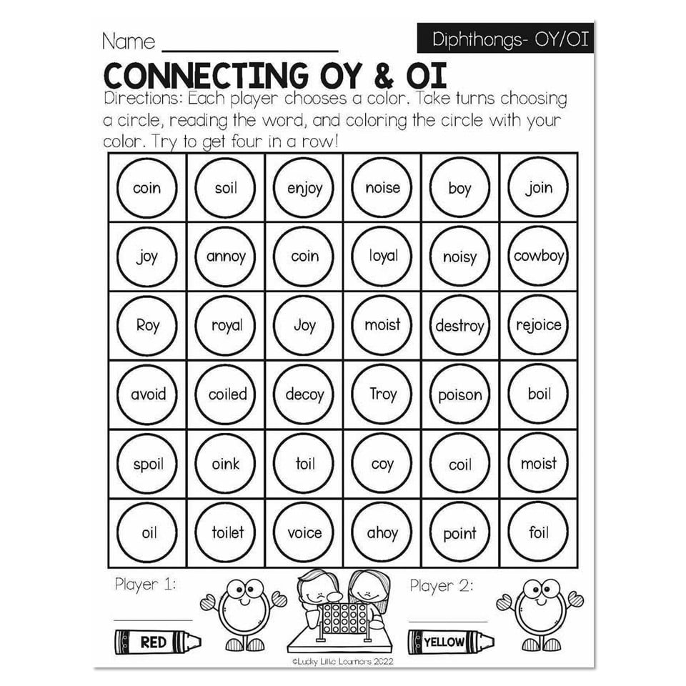 Oi And Oy Printable Games