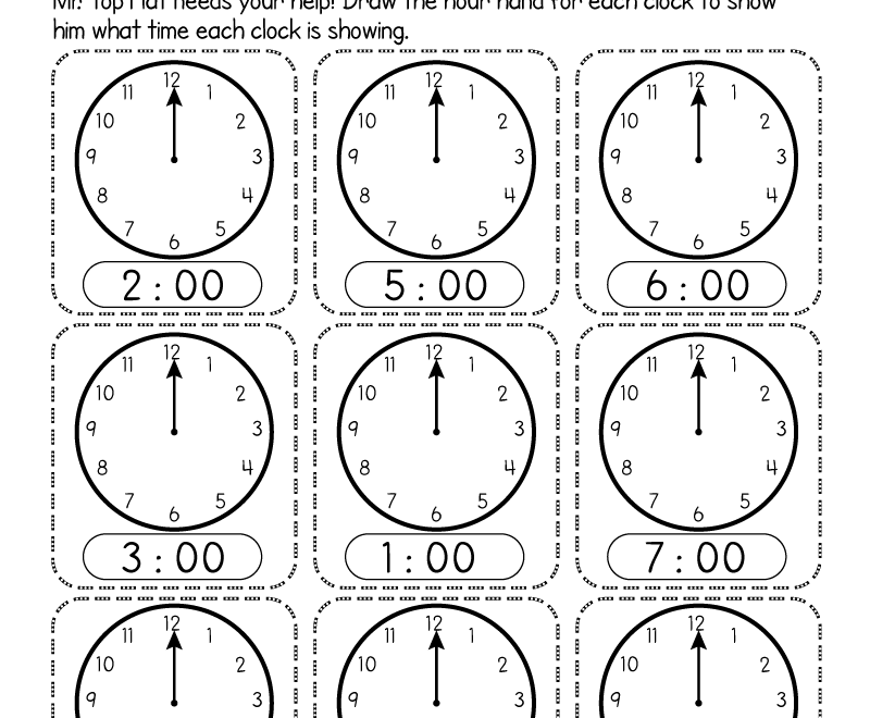 Telling Time Worksheet Free Printable Digital PDF