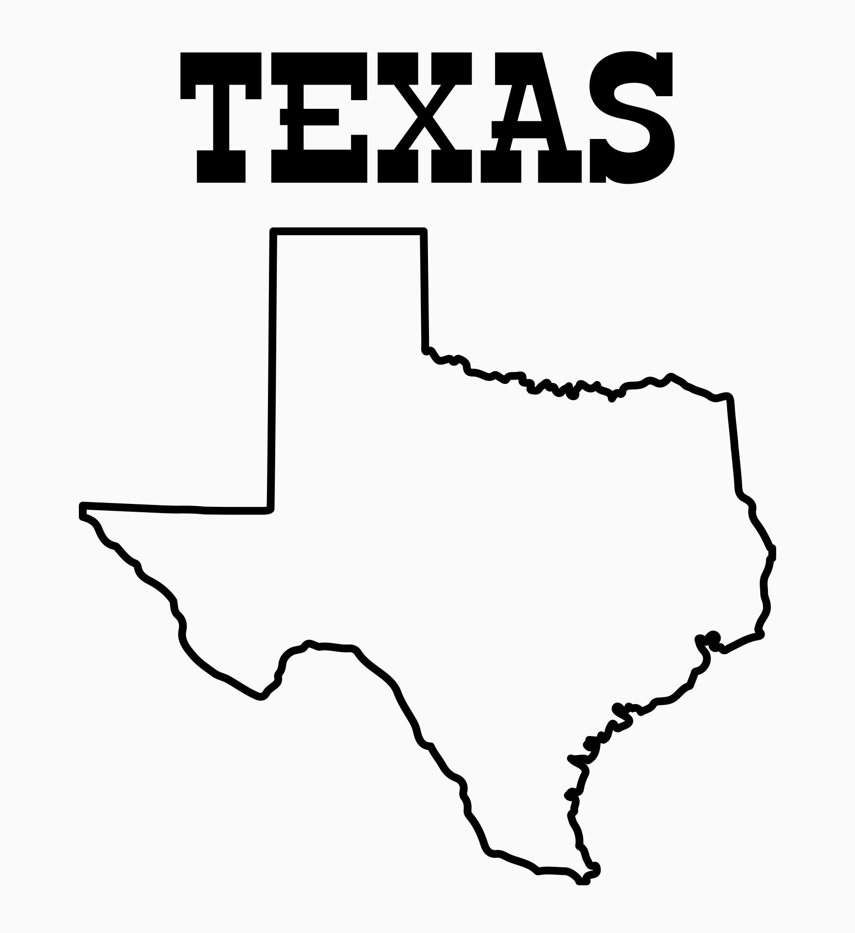 Texas Map Outline 10 Free PDF Printables Printablee
