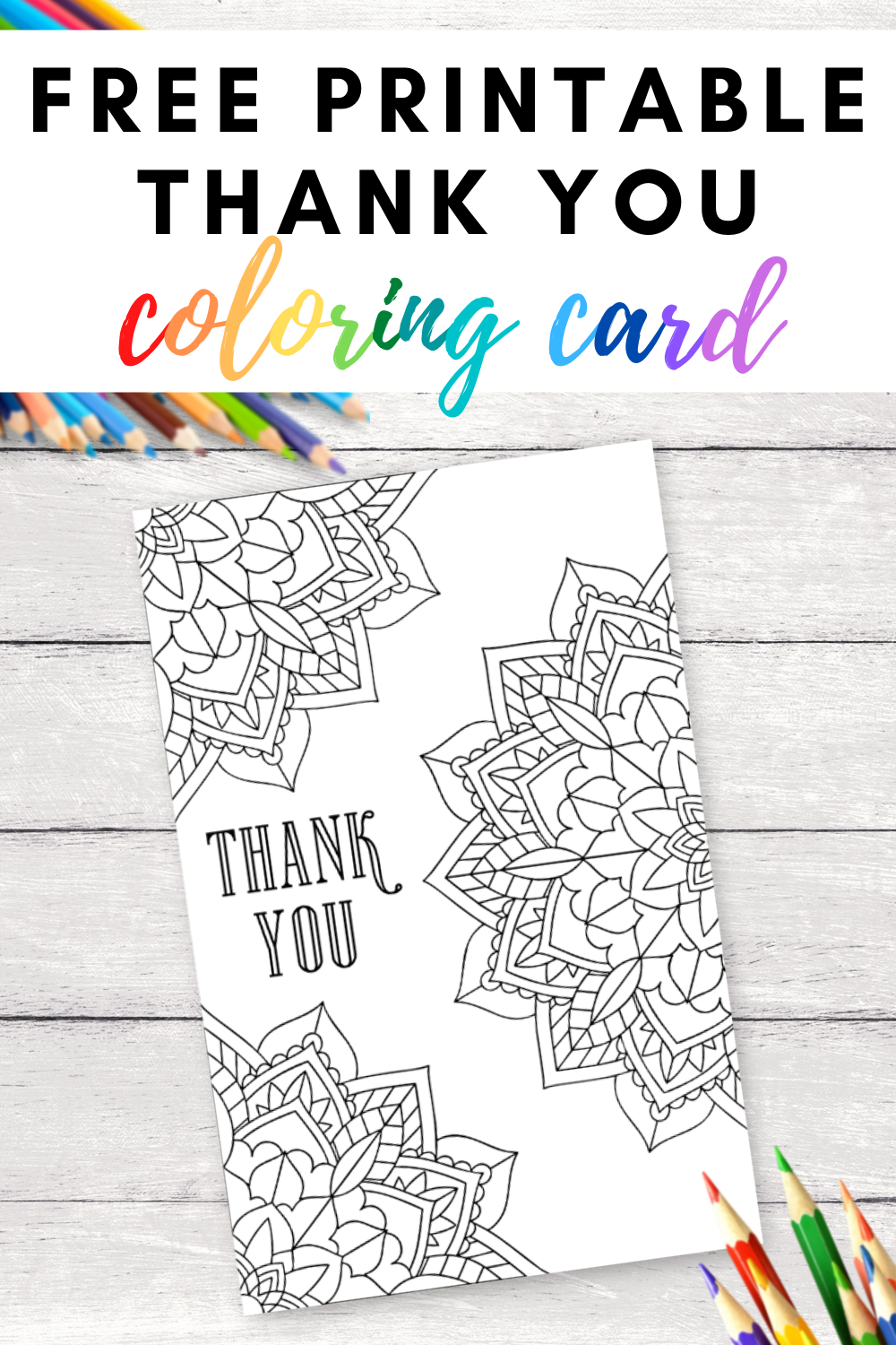 Printable Thank You Cards To Color