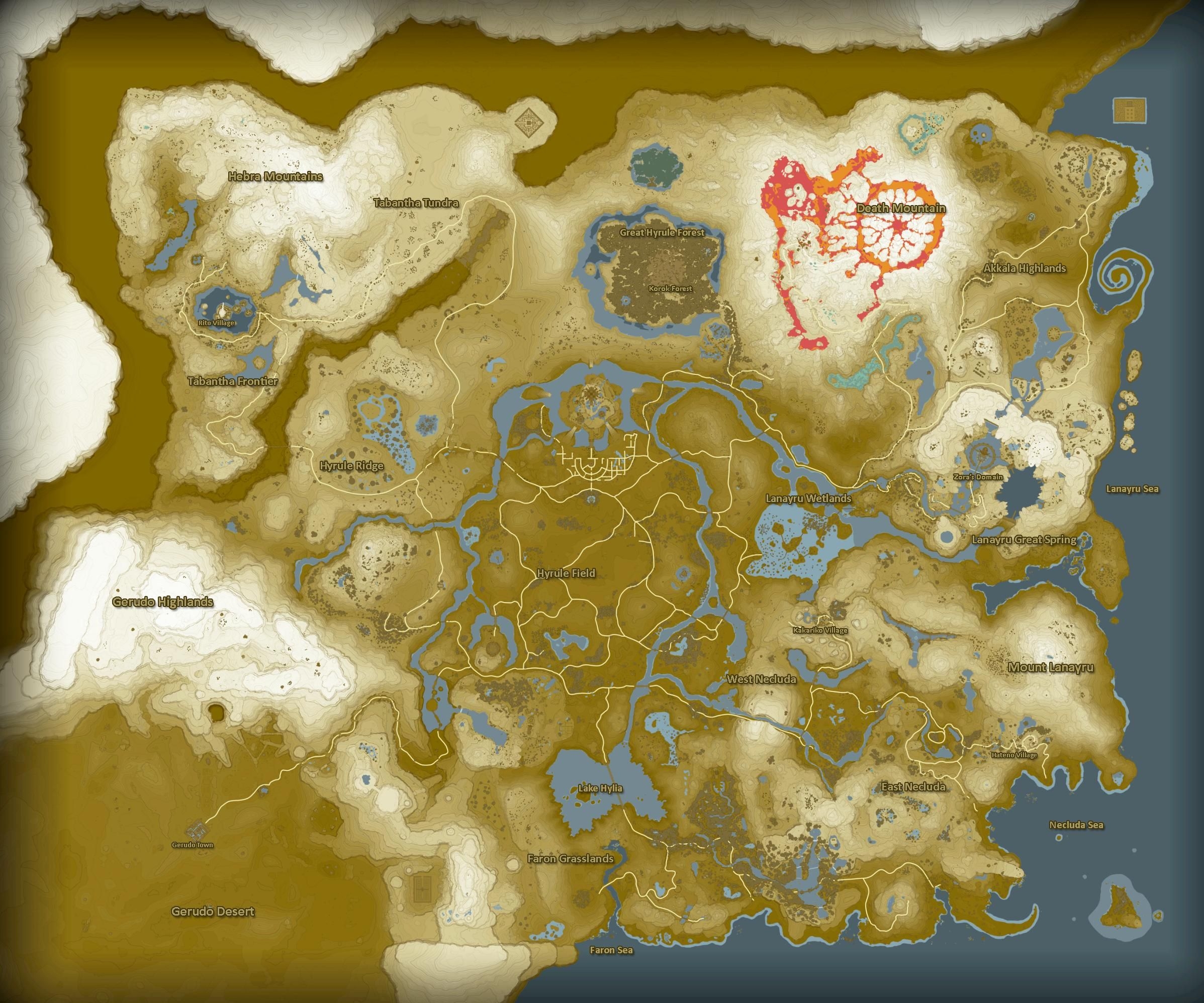 The Legend Of Zelda Breath Of The Wild Full Map Worksheets Library