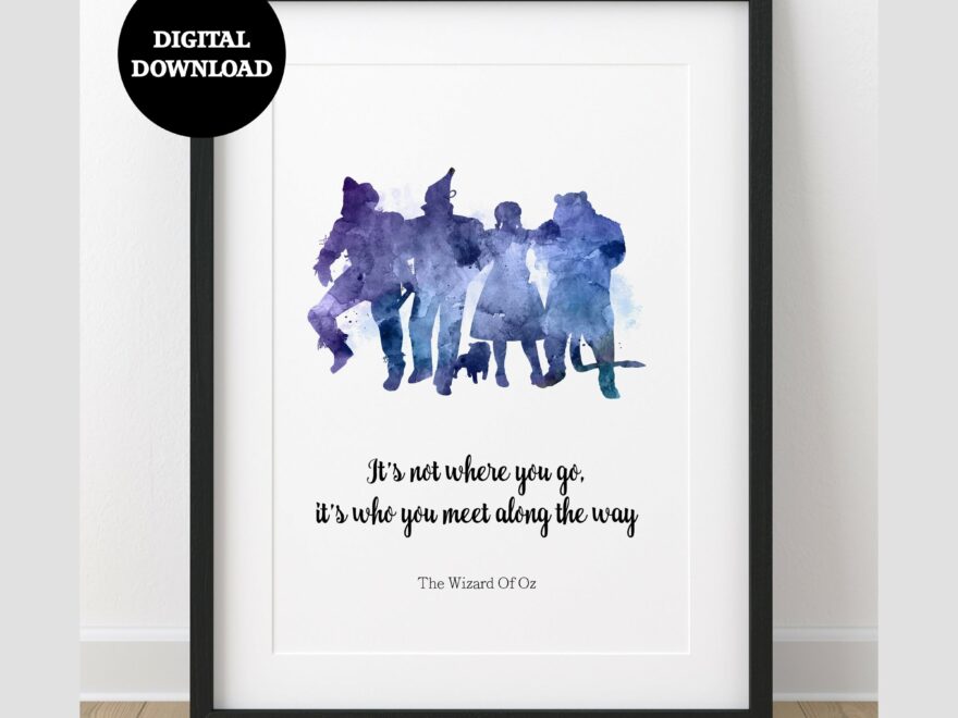 The Wizard Of Oz Art Print Quote New Home Gift DIGITAL DOWNLOAD Printable Etsy Ireland