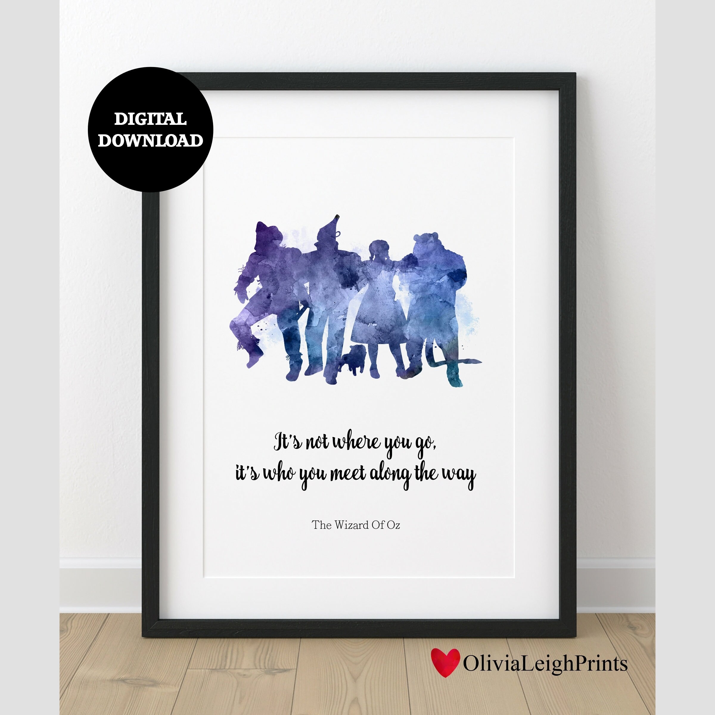 The Wizard Of Oz Art Print Quote New Home Gift DIGITAL DOWNLOAD Printable Etsy Ireland