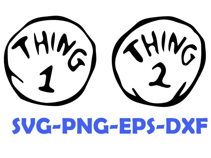 Thing Alphabet SVG Thing 1 And Thing 2 SVG Dr Seuss Inspired Alphabet Design For Cricut Etsy