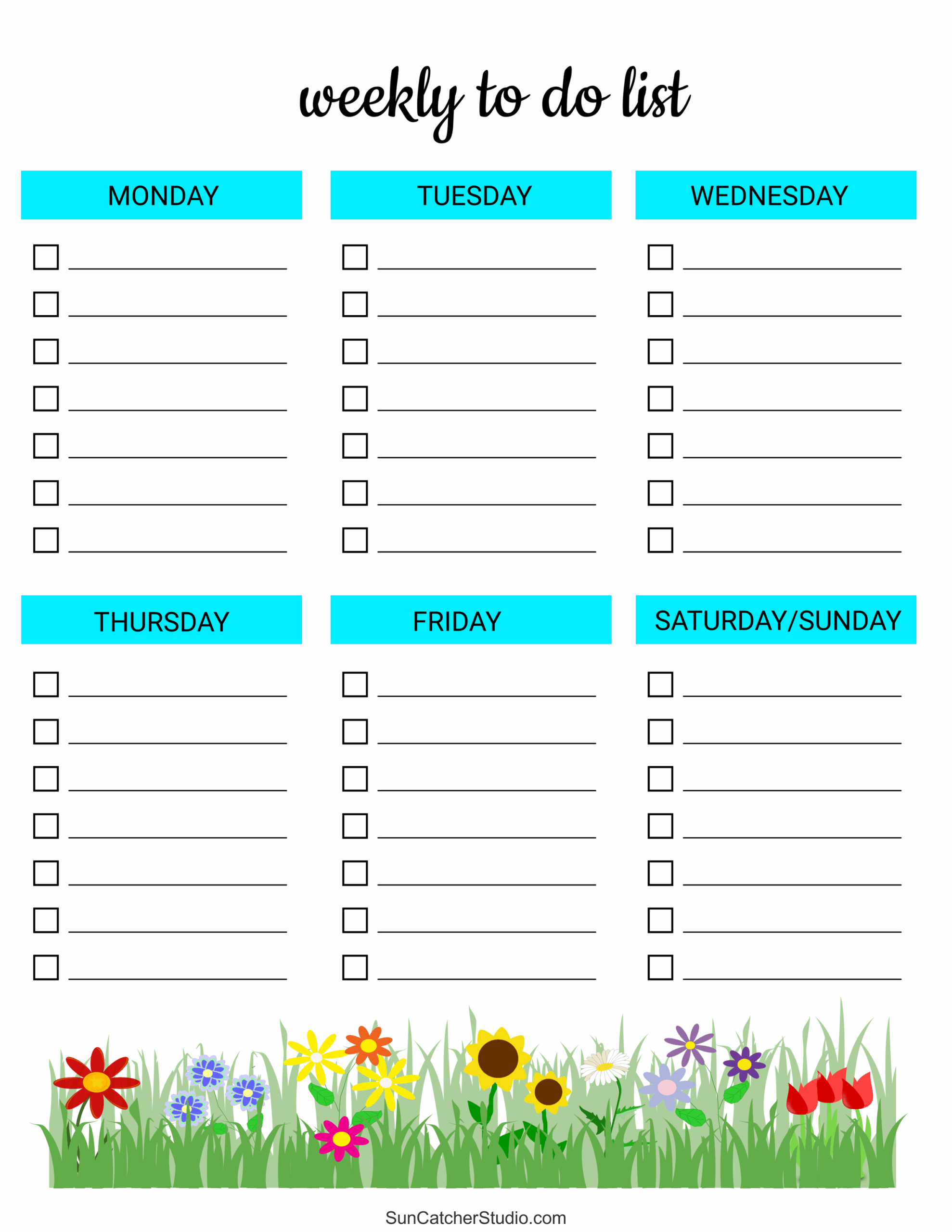 To Do List Free Printable PDF Templates Things To Do Free Printables Monograms Design Tools Patterns DIY Projects