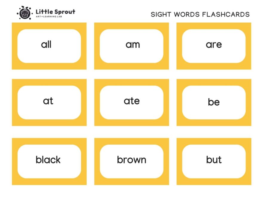 Top Dolch Sight Words Printable Flash Cards Little Sprout