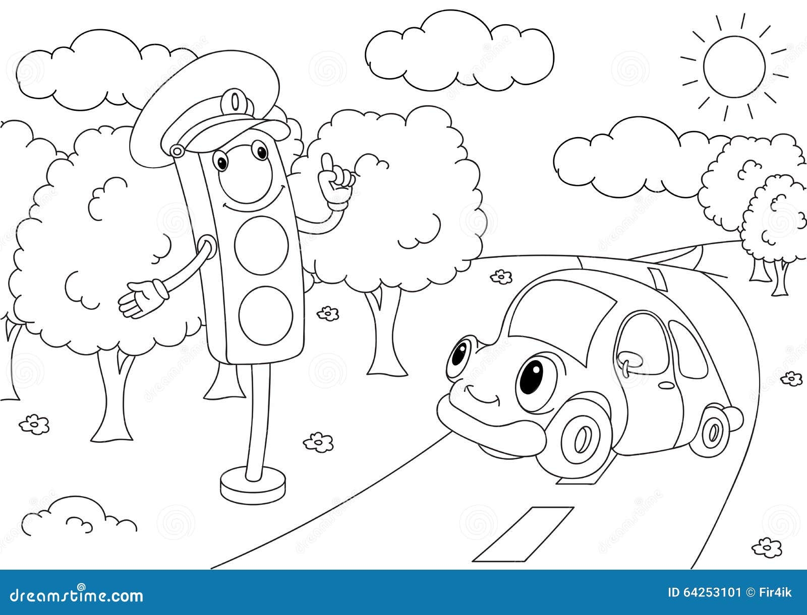 Free Printable Traffic Light Coloring Pages