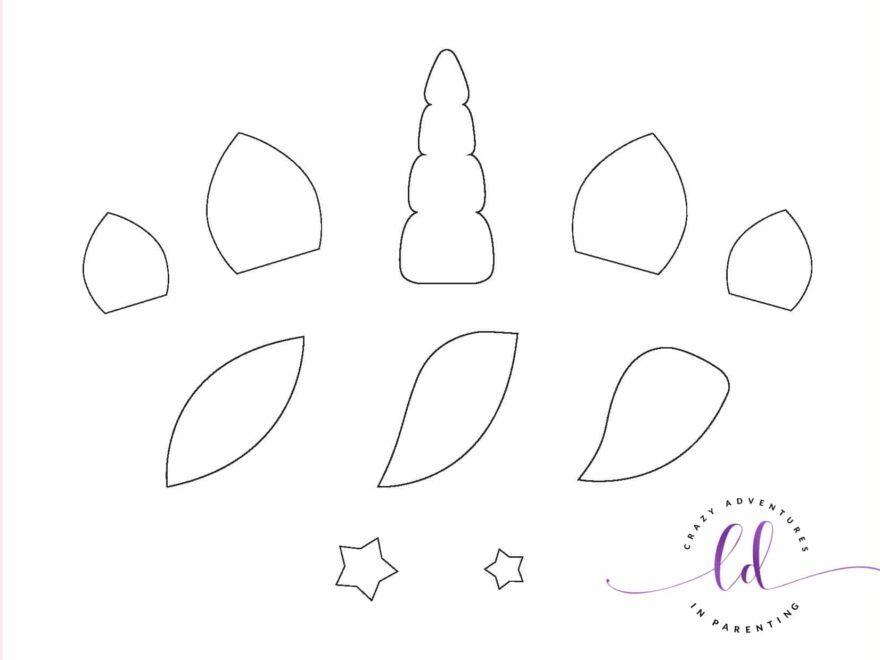 Unicorn Template Printable Crazy Adventures In Parenting