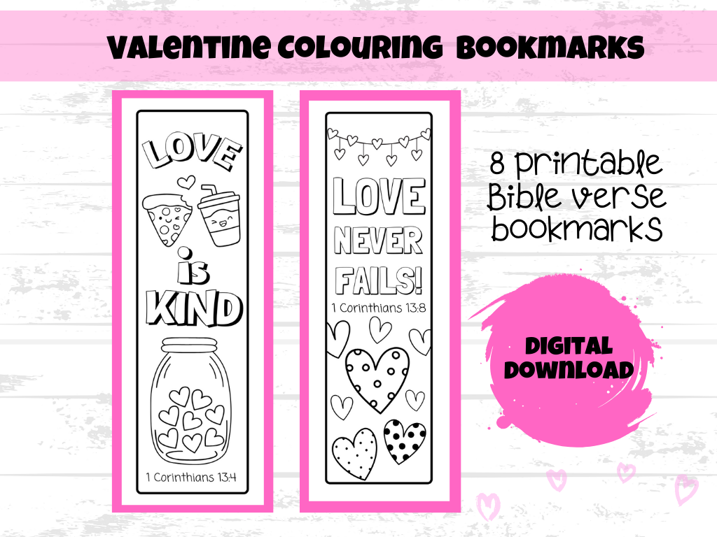 Free Printable Bible Bookmarks About Love