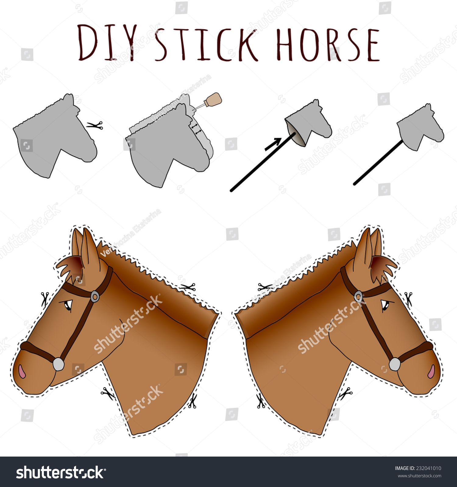 Free Printable Stick Horse Pattern