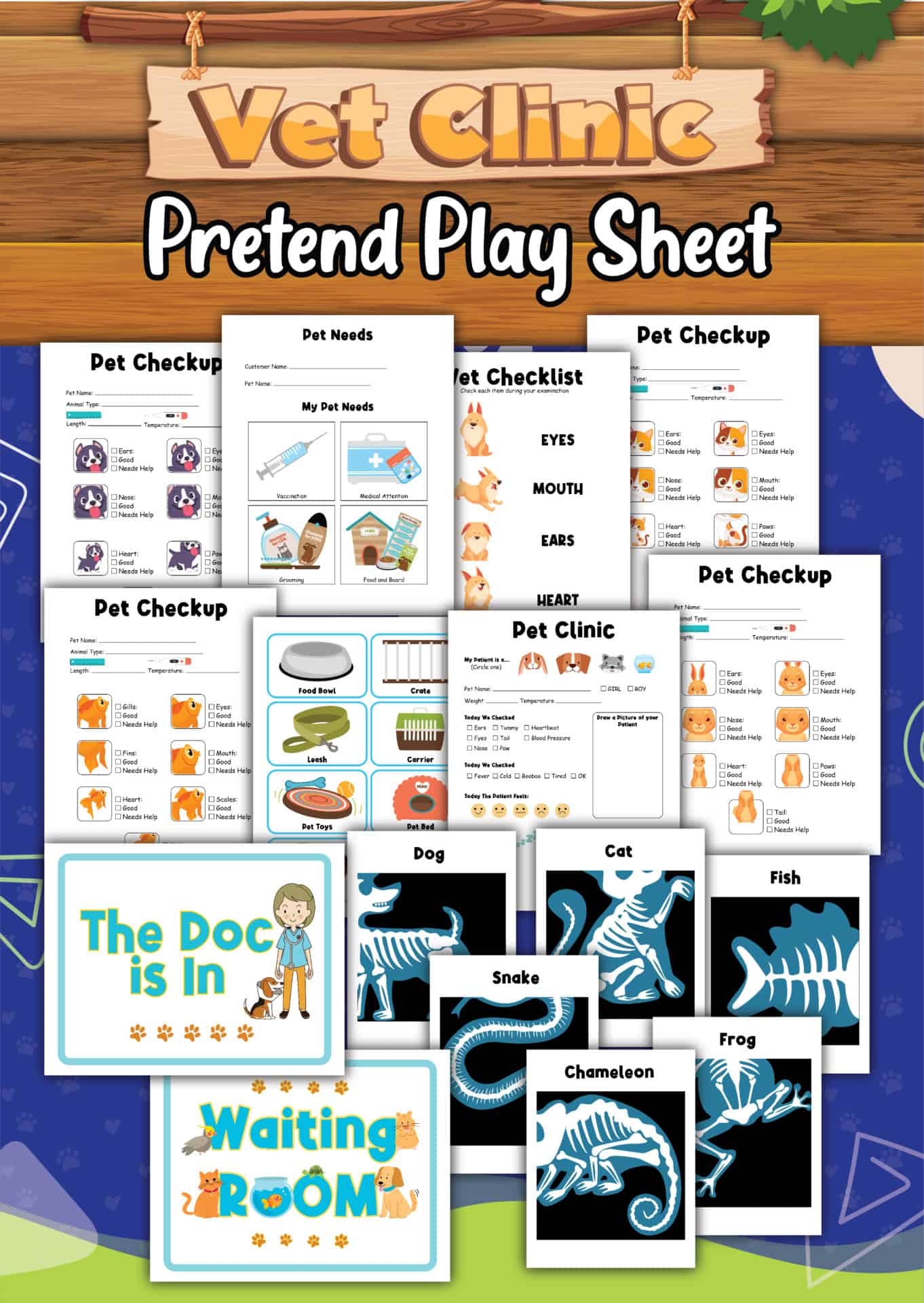 Vet Pretend Play Activities Free Printable