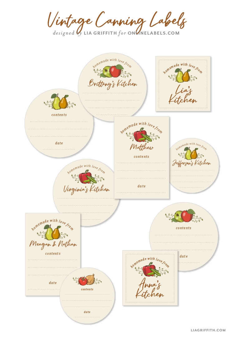 Vintage Canning Labels Free Printable Lia Griffith