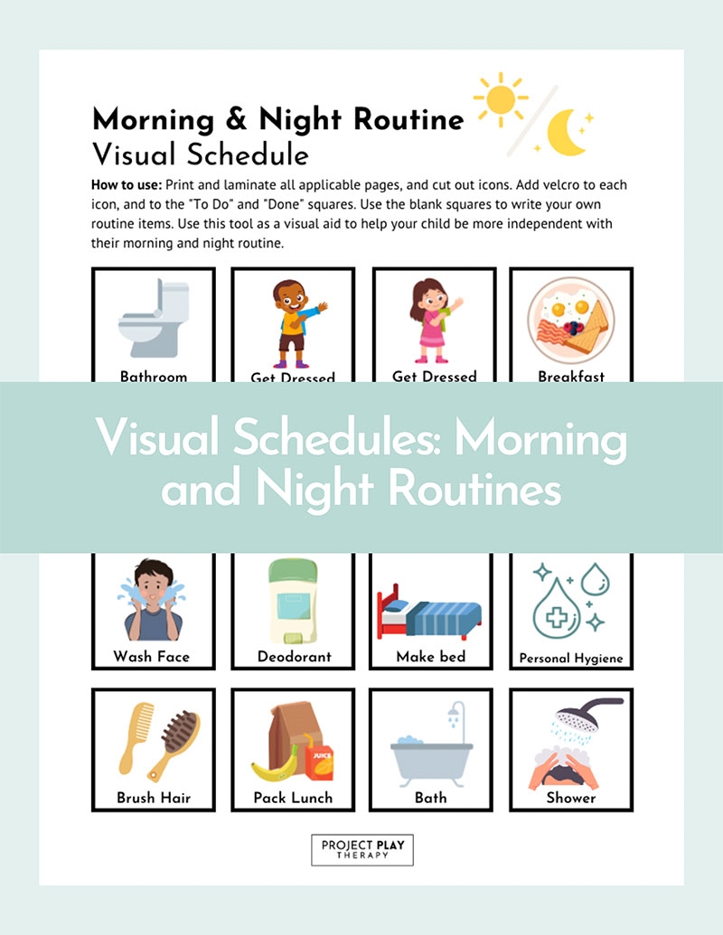 Visual Schedule Template Daily Routine For Kids