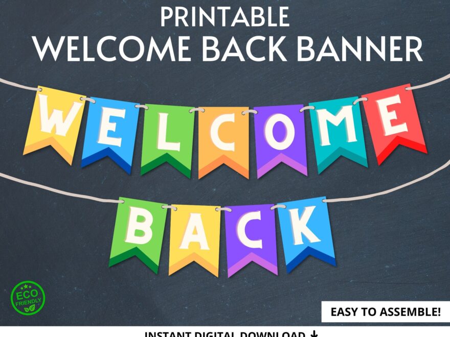 Welcome Back Banner Printable Welcome Back Banner Printable Banner Etsy
