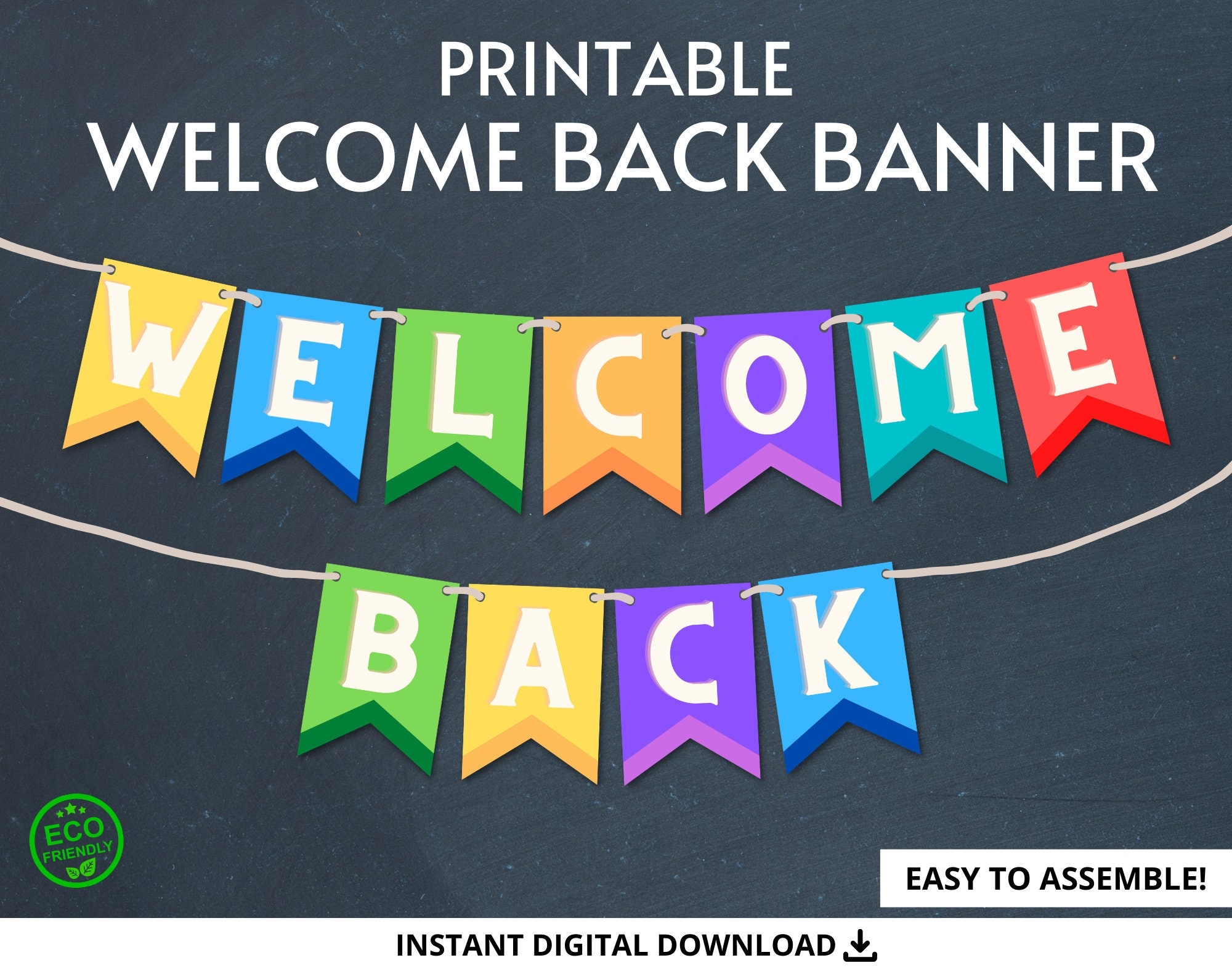 Welcome Back Banner Printable Welcome Back Banner Printable Banner Etsy