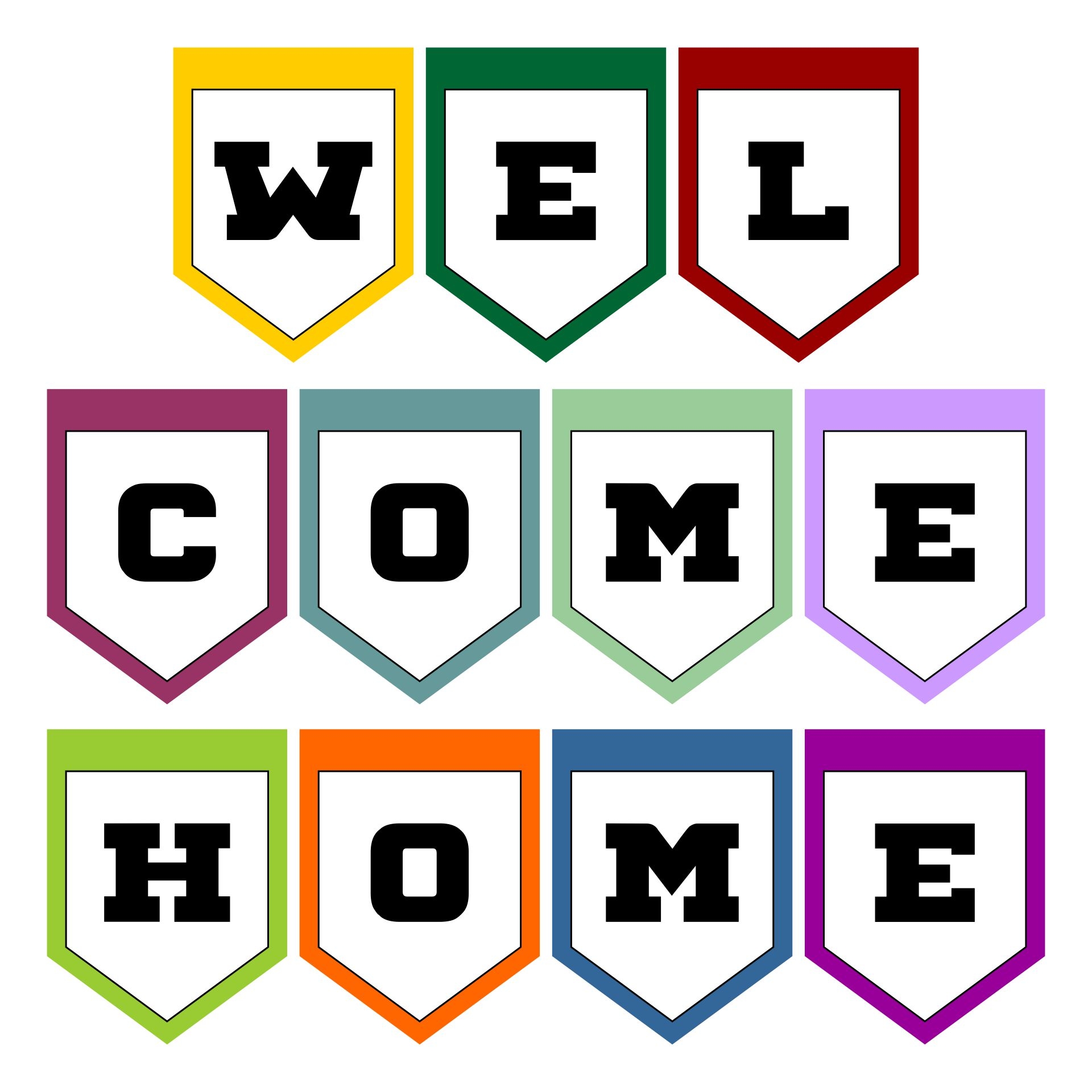 Welcome Home Banner 10 Free PDF Printables Printablee