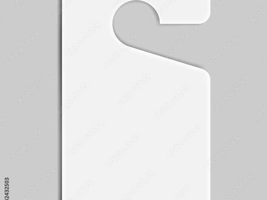 White Blank Parking Permit Hang Tag Mockup Empty Hanger Pass Sign Vector Template Stock Vector Adobe Stock