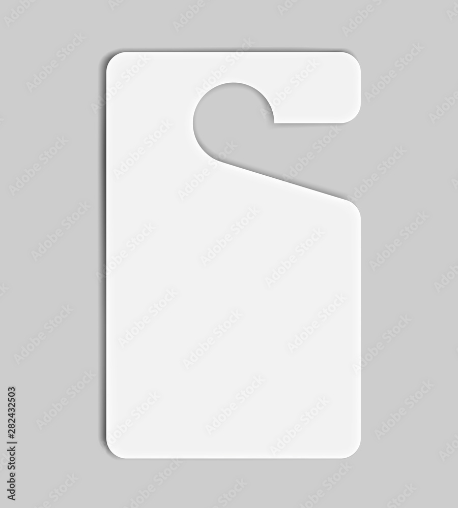 White Blank Parking Permit Hang Tag Mockup Empty Hanger Pass Sign Vector Template Stock Vector Adobe Stock