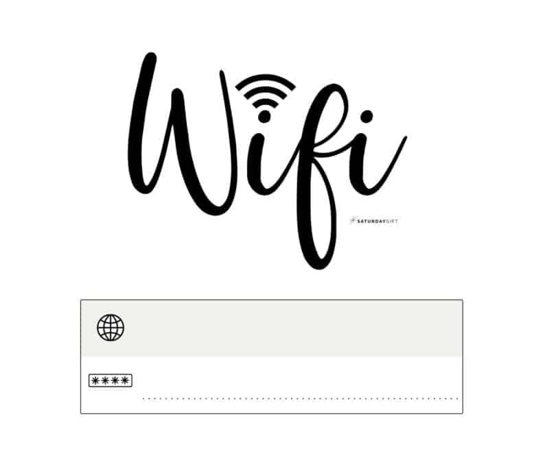 WiFi Password Sign 11 Cute Free Printable Templates