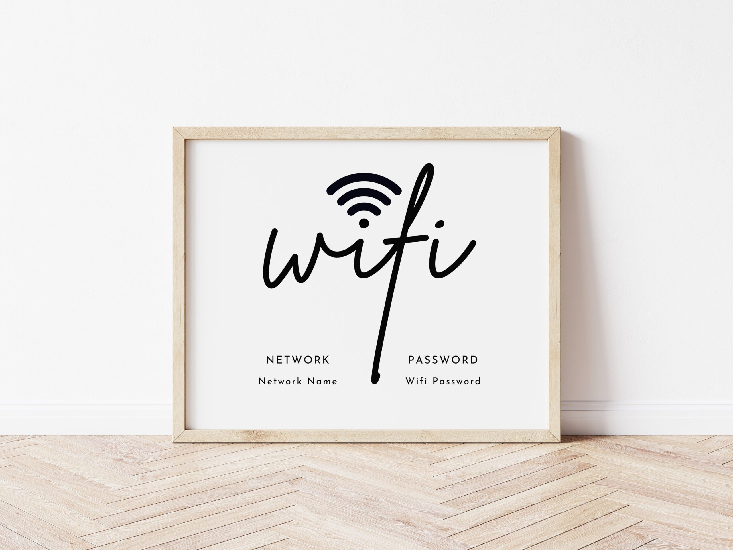 Wifi Password Sign Printable Editable Free Wifi Sign Template Small Business Sign Canva Template 3 Sizes Wifi Sign QR Code TDS 04 Etsy