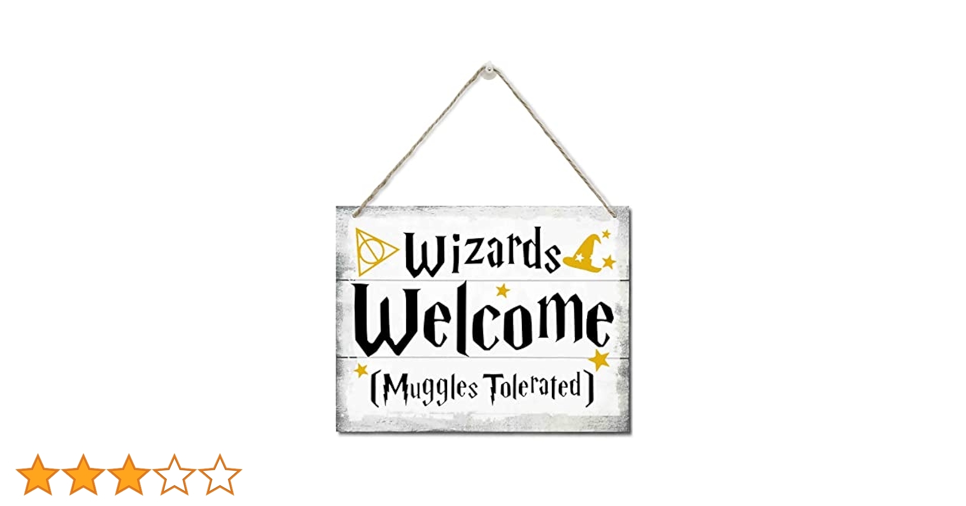 Wizards Welcome Muggles Tolerated Sign Hanging Printed Wall Plaque Wooden Signs Hanging Wizardry Welcome Wall Decor Home Decor Sign 25 4x19 8cm Amazon de Home Kitchen