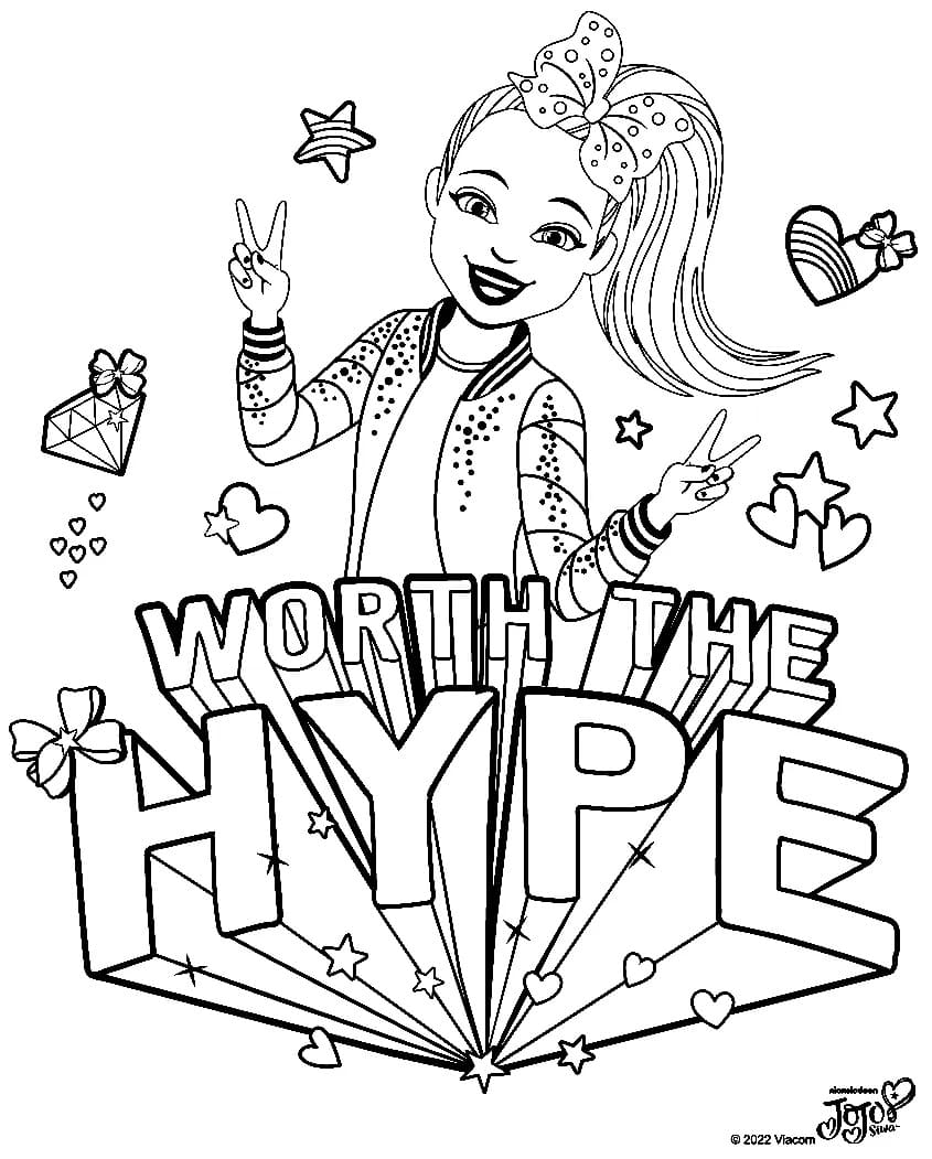 Worth The Hype Jojo Siwa Coloring Page Download Print Or Color Online For Free